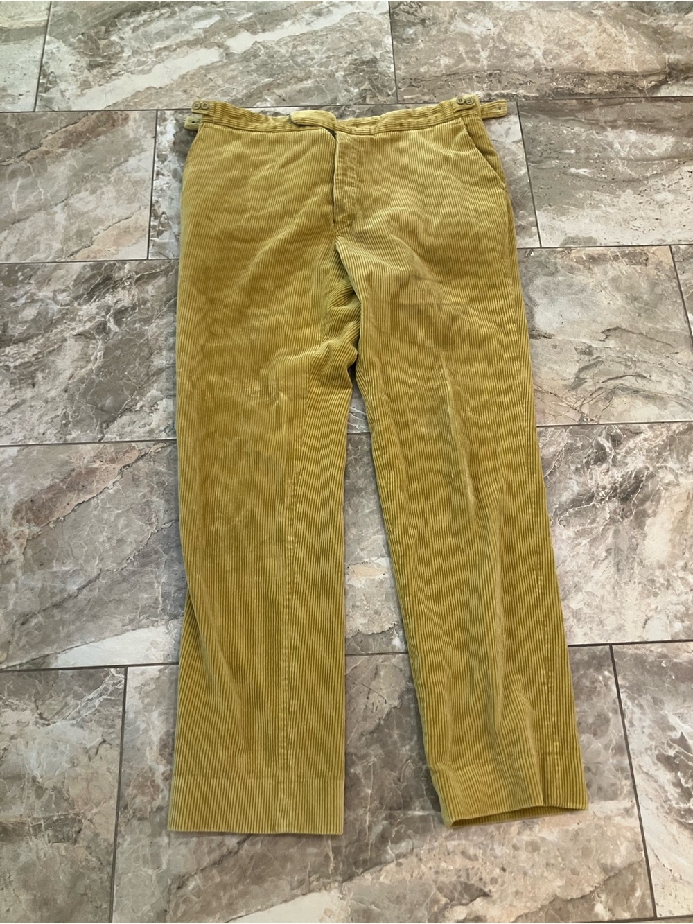 Hackett London Mustard Yellow Corduroy trousers